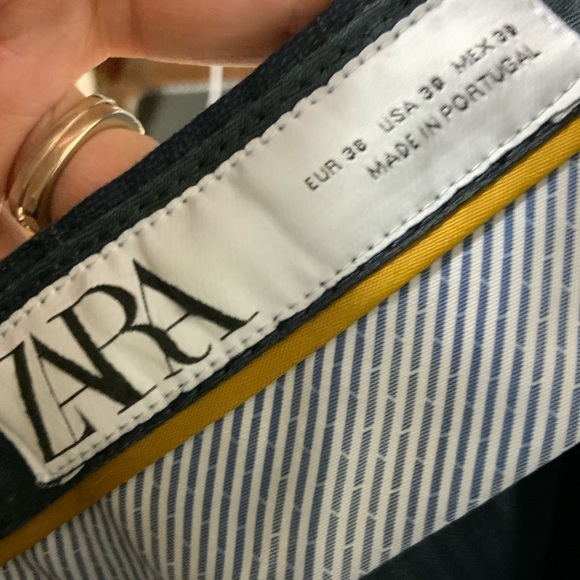 Zara women’s menswear twill look plaid pants trousers 30 - Picture 4 of 5